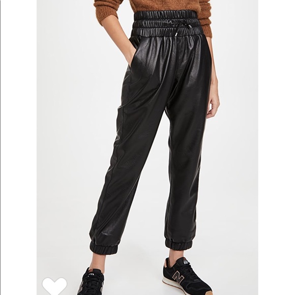 Joie Pants - Joie Wadley vegan leather joggers NWT
